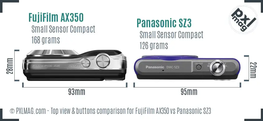 Top view design and control layout comparison
