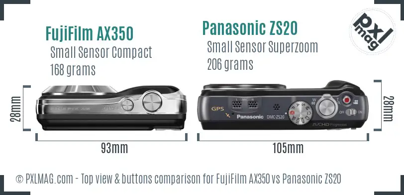 Top view design and control layout comparison