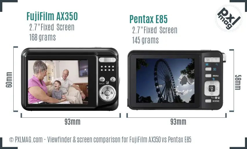 Rear LCD screen and interface comparison