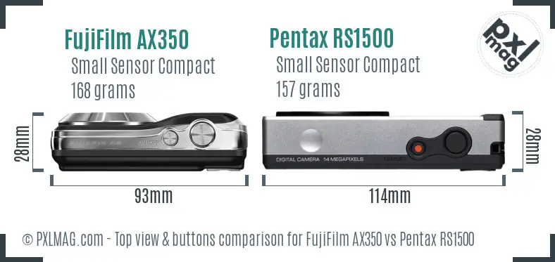 Top view design and control layout comparison