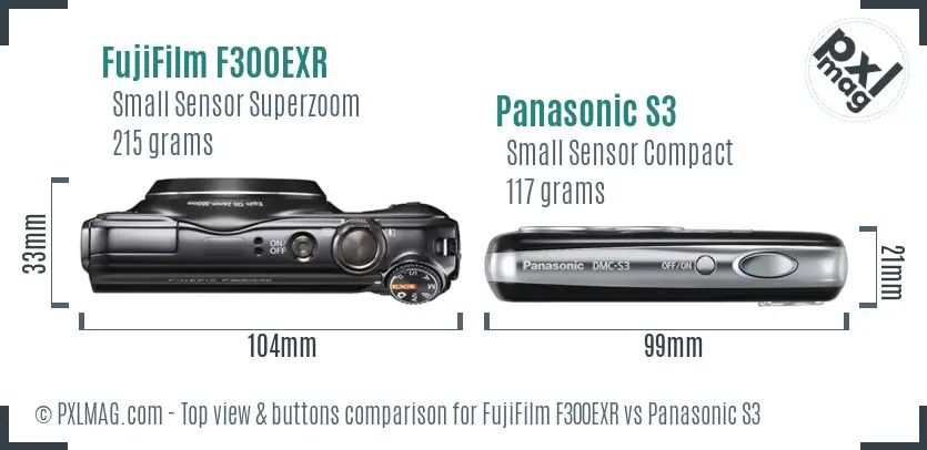 Top view design and control layout comparison