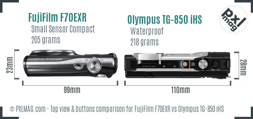 Top view design and control layout comparison