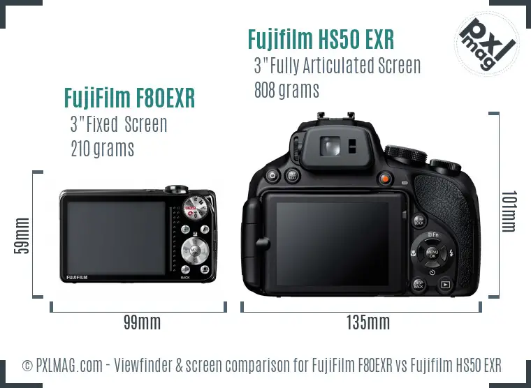 Back screen and interface comparison