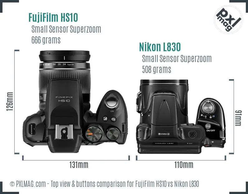 Top view design and control layout comparison