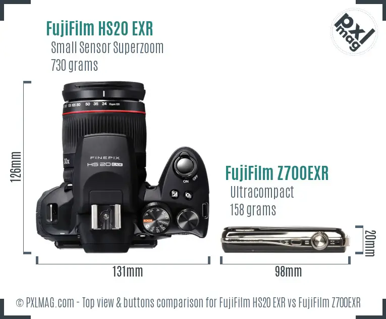 Top view design and control layout comparison