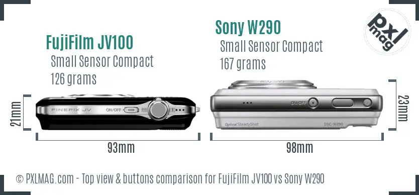 Top view design and control layout comparison