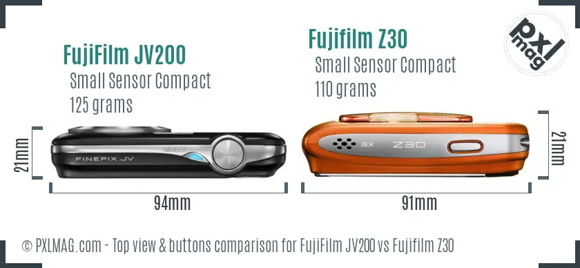 Top view design and control layout comparison