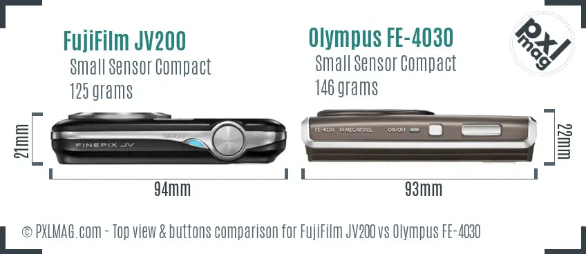 Top view design and control layout comparison