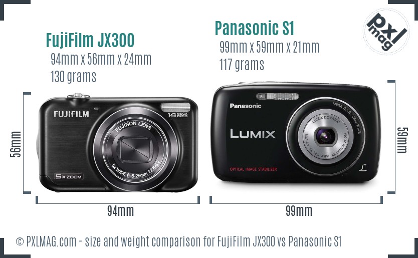 FujiFilm JX300 vs Panasonic S1 size comparison FujiFilm JX300 vs Panasonic S1 size comparison