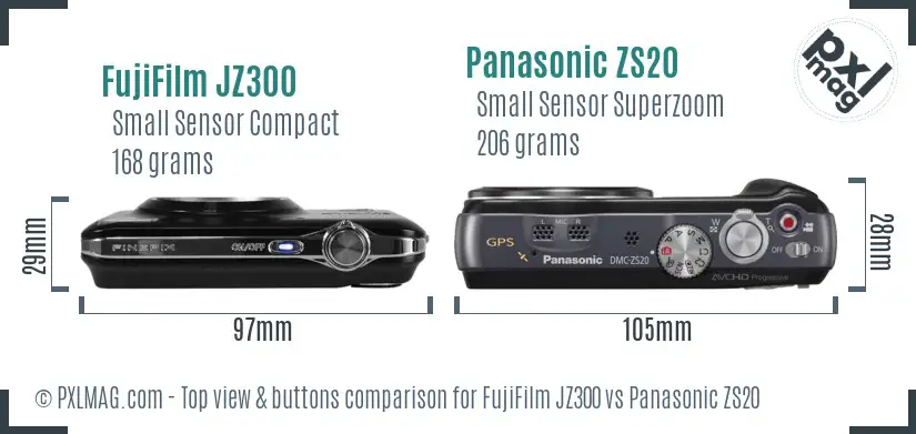 Top view design and control layout comparison