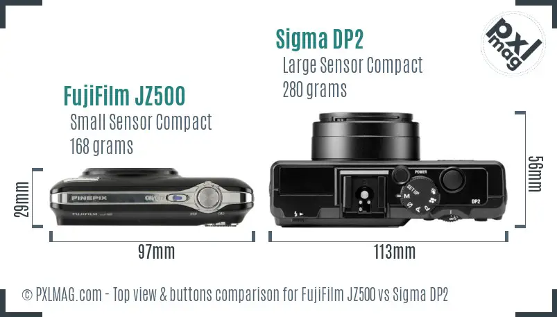 Top view design and control layout comparison