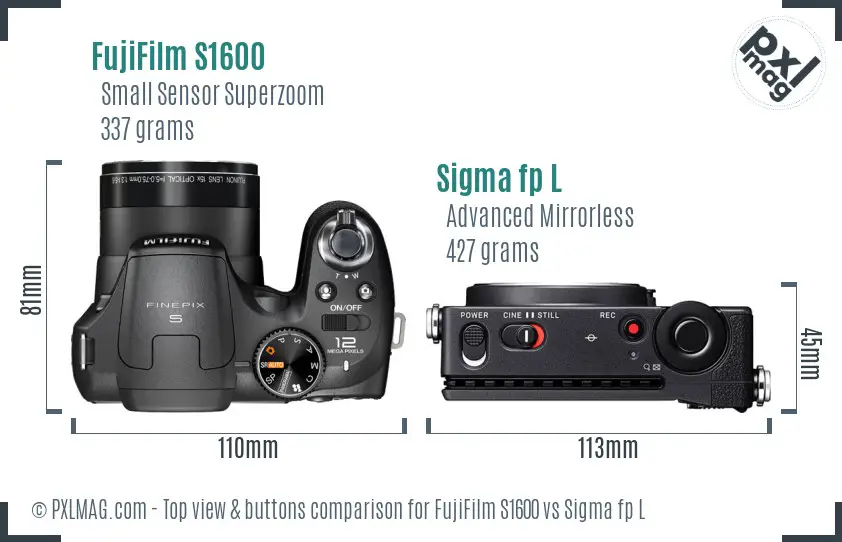 Top view design and control layout comparison