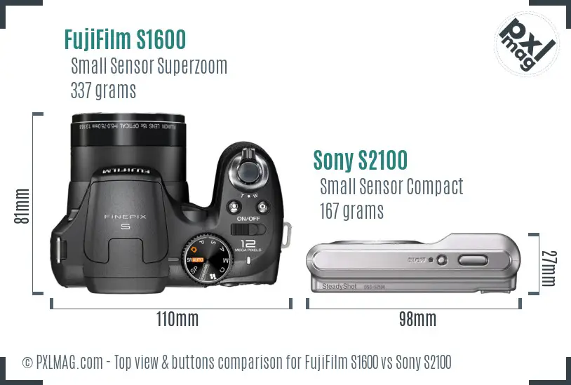 Top view design and control layout comparison