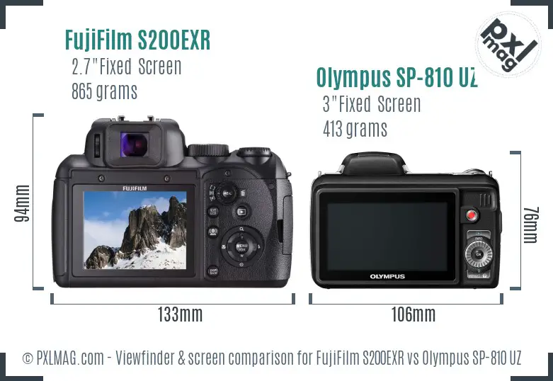 Back screen and interface comparison