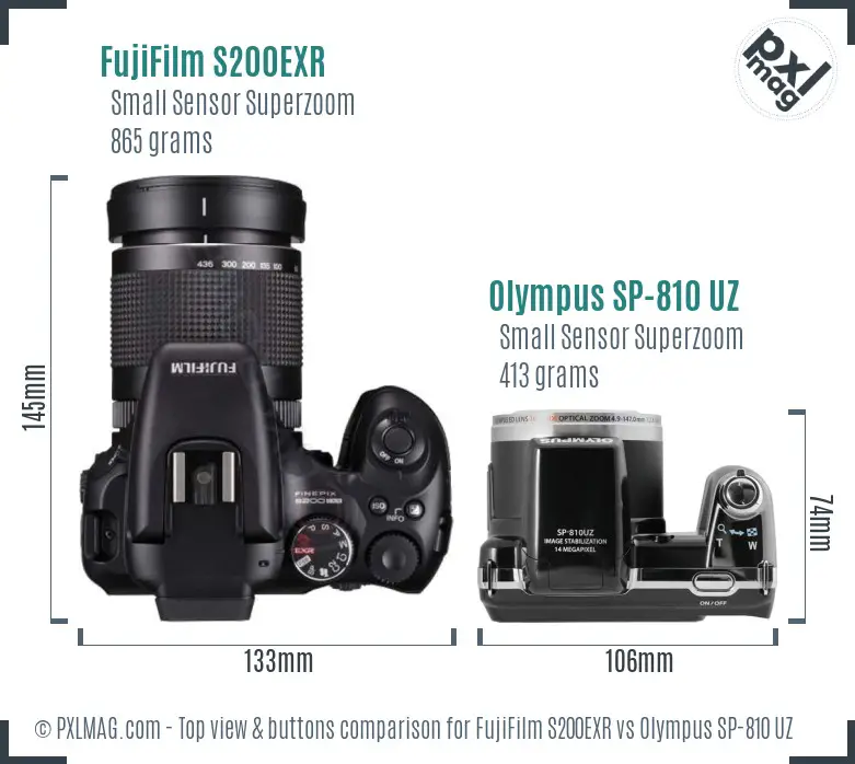 Top view design and controls comparison