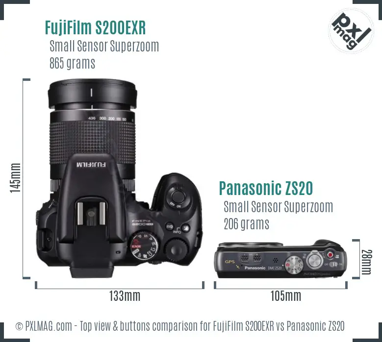 Top view design and control layout comparison