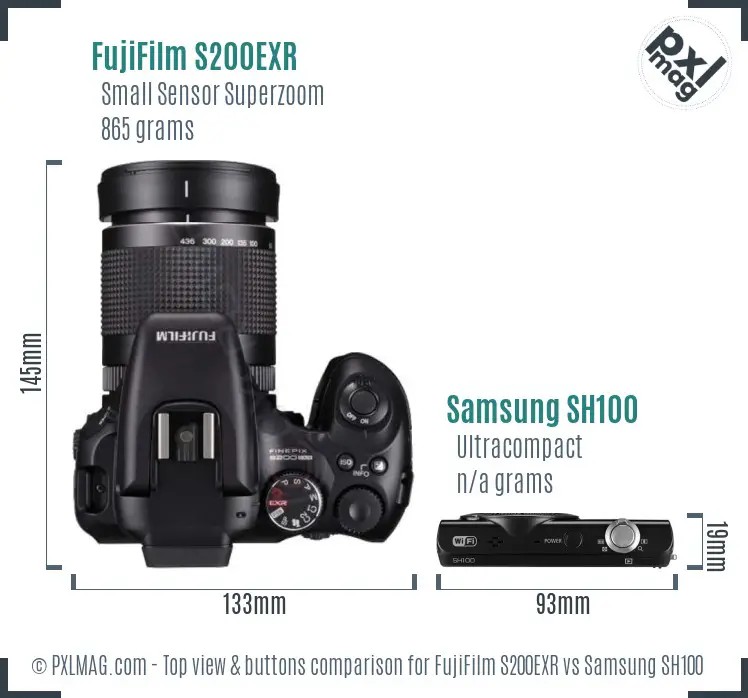 Top view design and control layout comparison