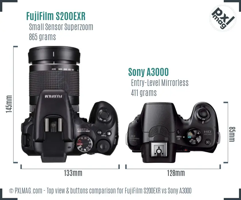 Top view design and control layout comparison