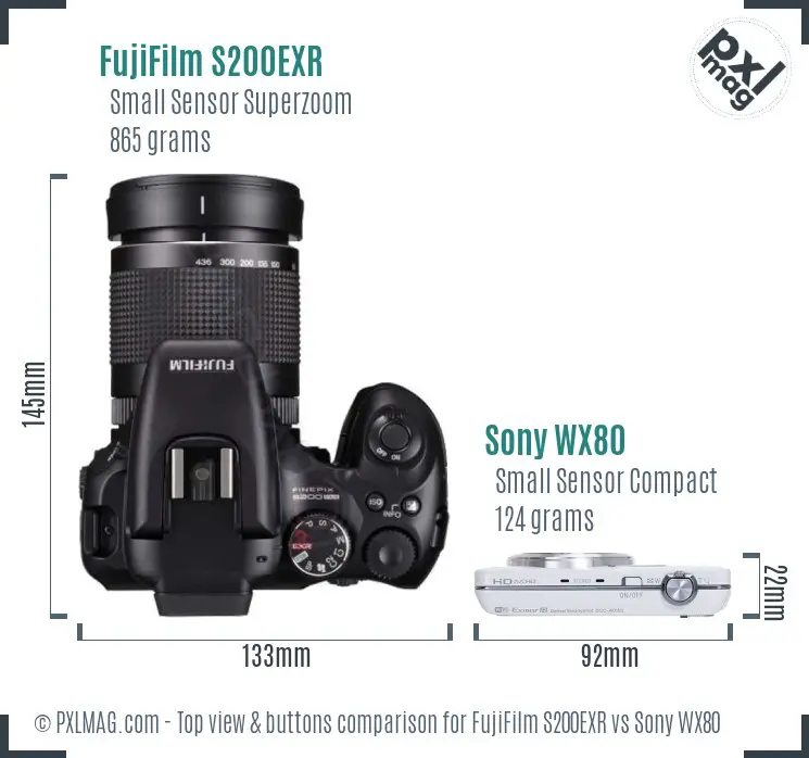 Top view design and control layout comparison