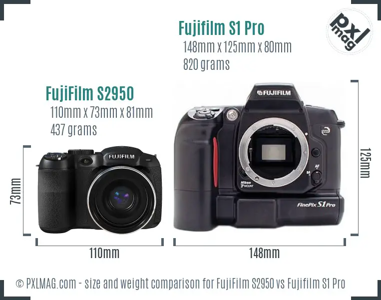 FujiFilm S2950 vs Fujifilm S1 Pro size comparison FujiFilm S2950 vs Fujifilm S1 Pro size comparison