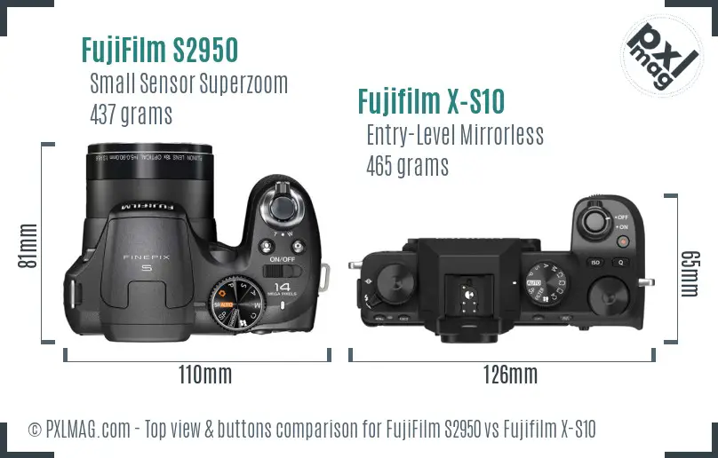 Top view design and control layout comparison
