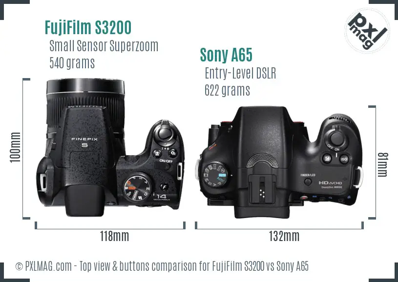 Top view design and control layout comparison