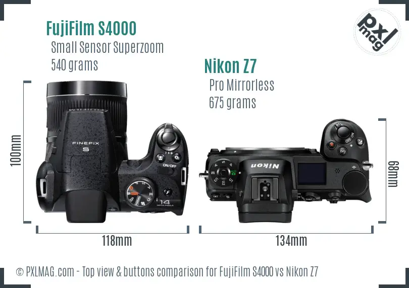 Top view design and control layout comparison