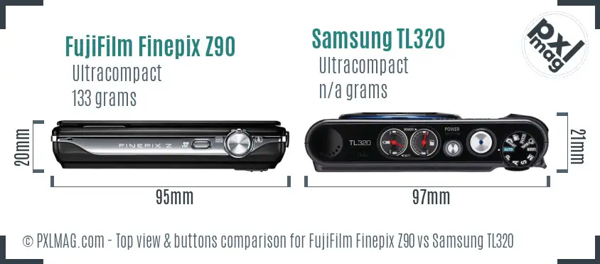 Top view design and control layout comparison