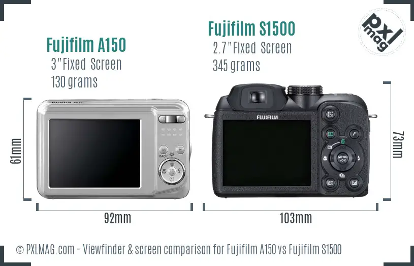Back LCD screen of both cameras showing their interfaces