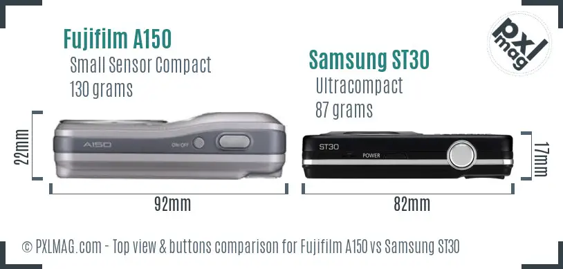 Top view design and control layout comparison