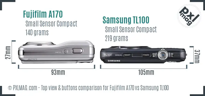 Top view design and control layout comparison