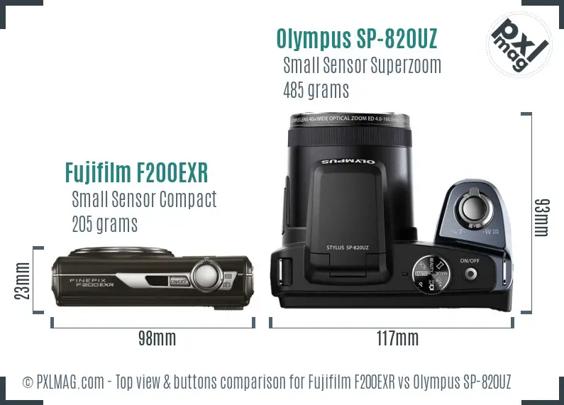 Top view design and control layout comparison