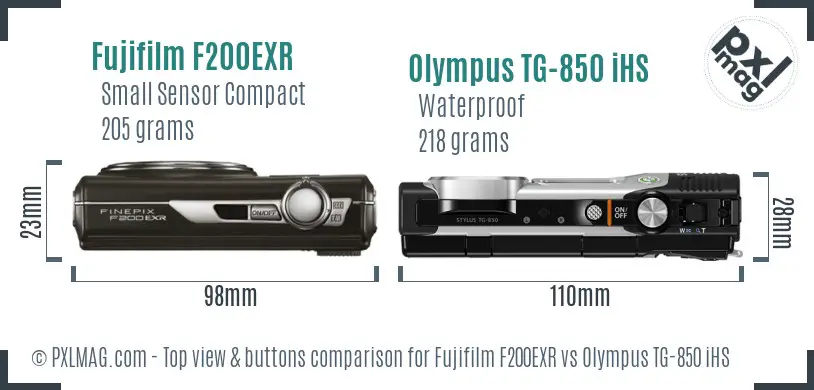 Top view design and control layout comparison