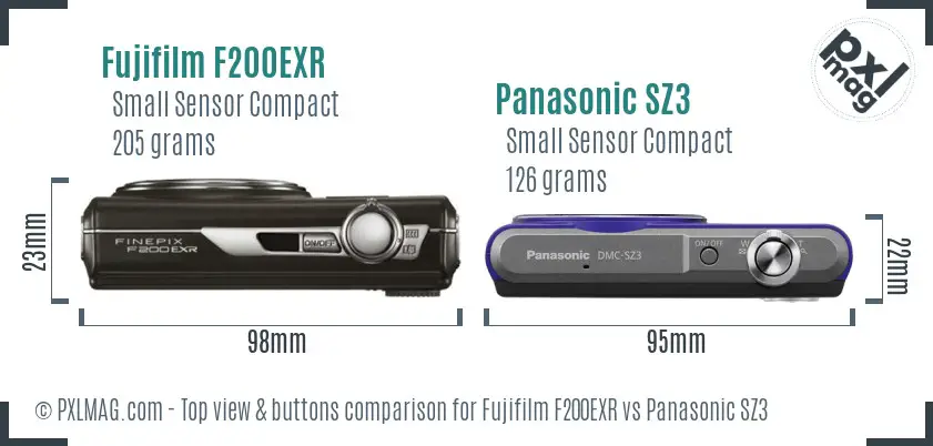 Top view design and control layout comparison