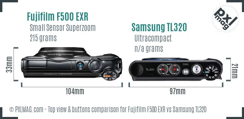 Top view design and control layout comparison