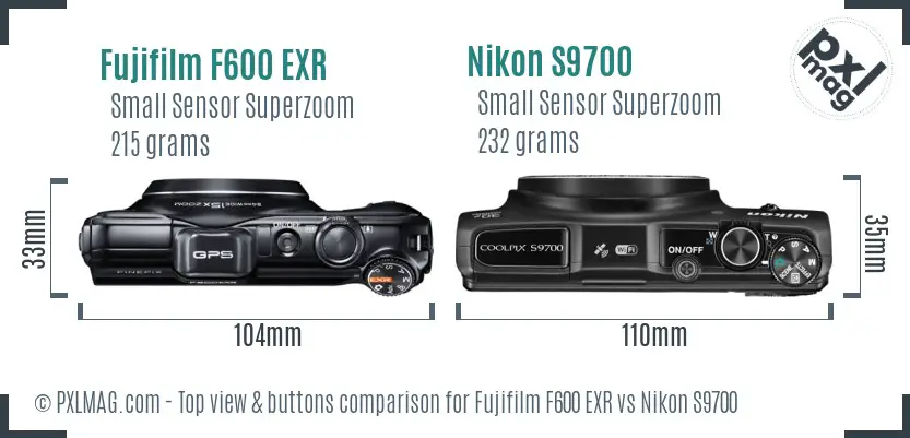 Top view design and control layout comparison