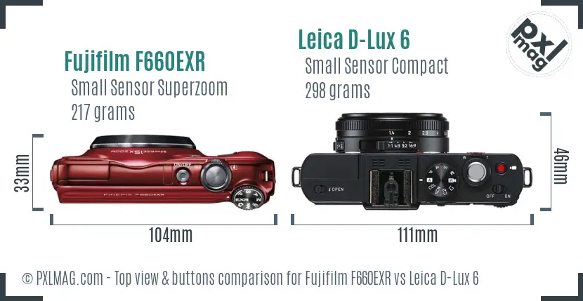 Top view design and control layout comparison
