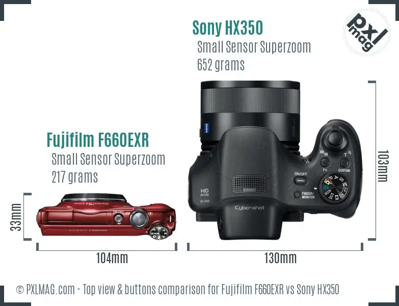 Top view design and control layout comparison