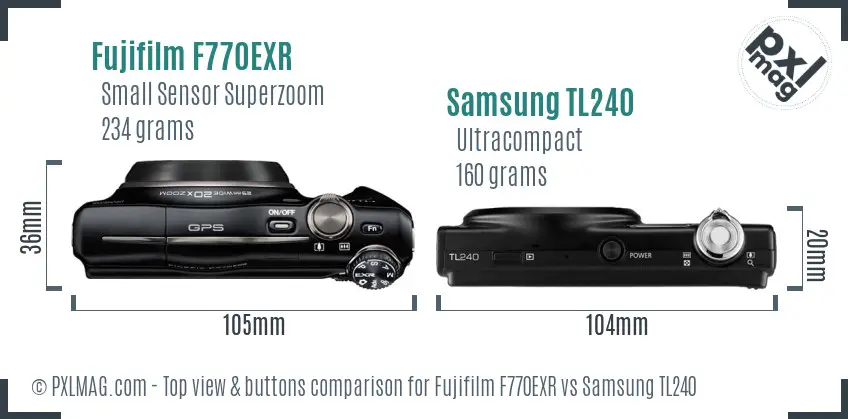 Top view design and controls comparison