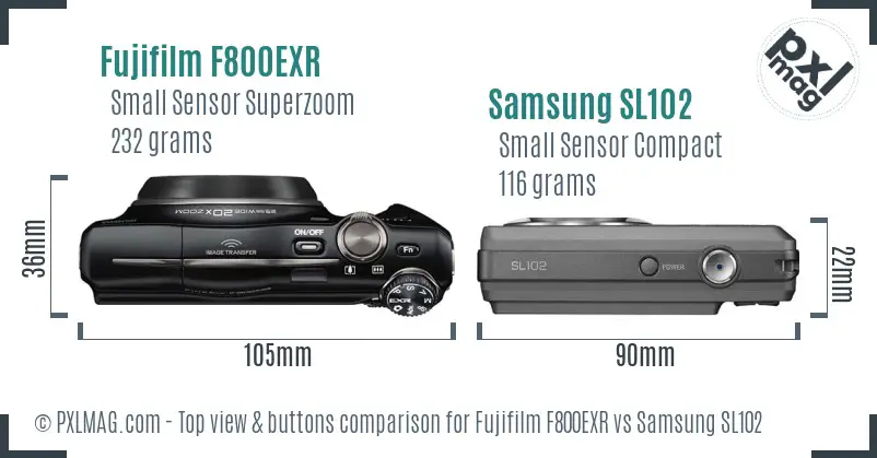 Top view design and control layout comparison