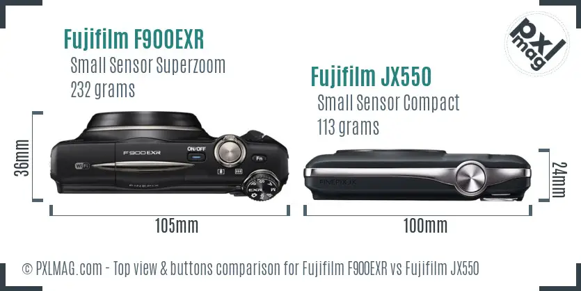 Top view design and control layout comparison