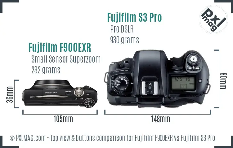 Top view design and control layout comparison of both cameras