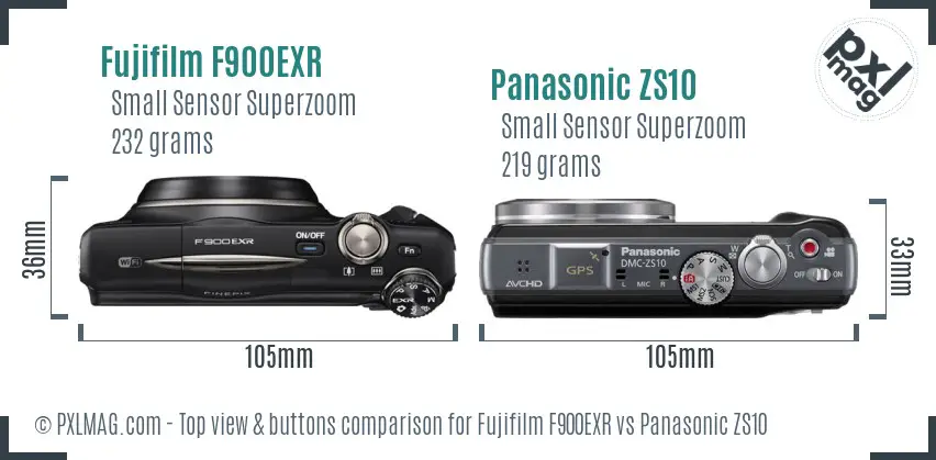 Top view design and control layout comparison