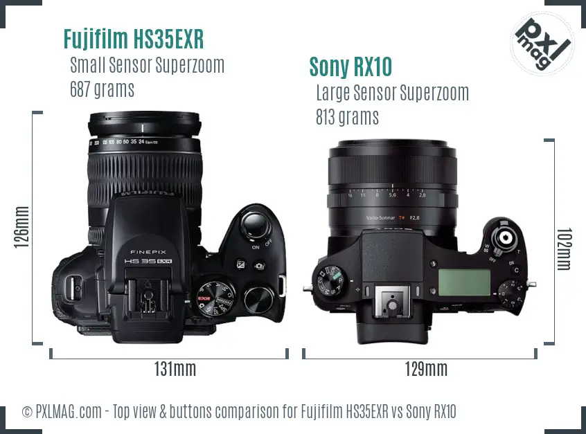 Top view design and control layout comparison