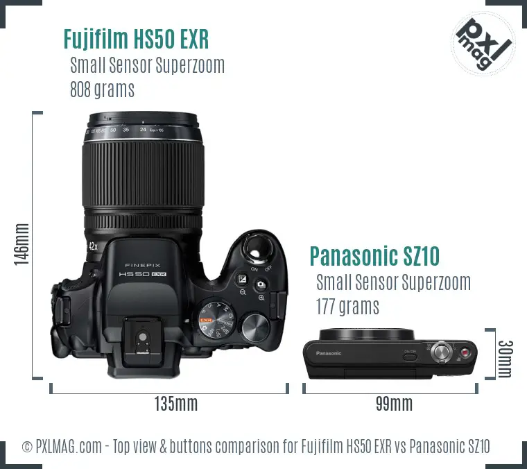Top view design and control layout comparison
