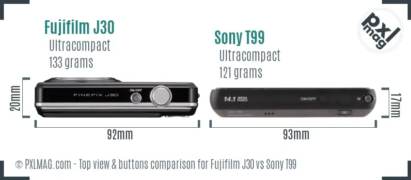 Top view design and control layout comparison