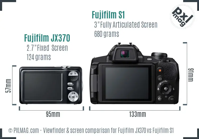 Fujifilm JX370 vs Fujifilm S1 Screen and Viewfinder comparison Fujifilm JX370 vs Fujifilm S1 Screen and Viewfinder comparison