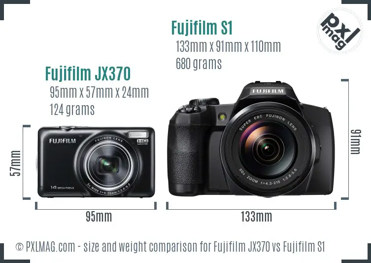 Fujifilm JX370 vs Fujifilm S1 size comparison Fujifilm JX370 vs Fujifilm S1 size comparison