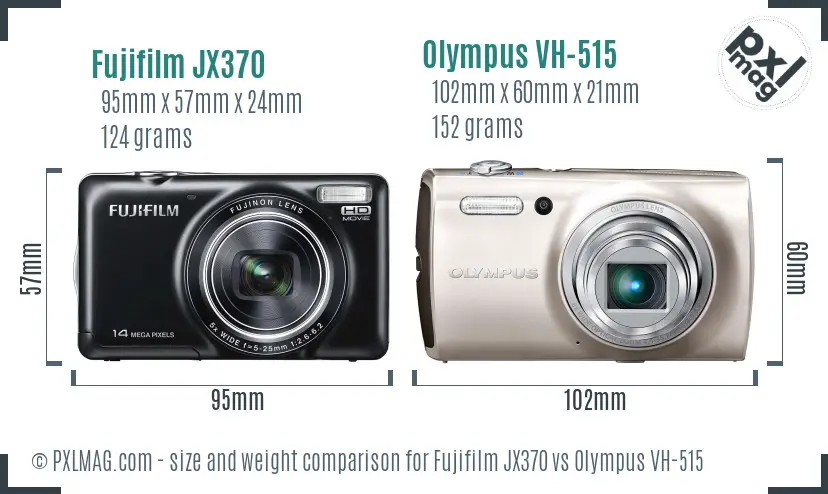 Fujifilm JX370 vs Olympus VH-515 size comparison Fujifilm JX370 vs Olympus VH-515 size comparison