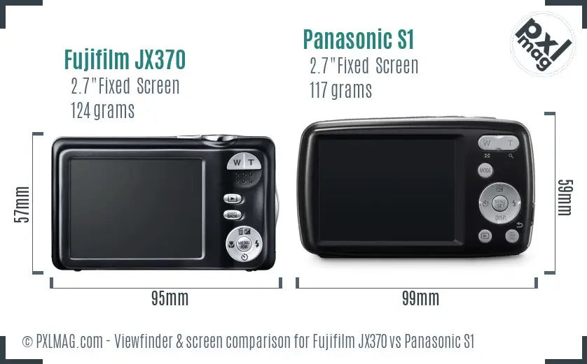 Fujifilm JX370 vs Panasonic S1 Screen and Viewfinder comparison